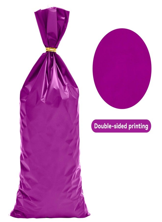 Lecpeting 100 Pcs Cellophane Treat Bags Plastic Goodie Candy Bags with Twist Ties for Gift Wrap Birthday Wedding Baby Shower Christmas Party Supplies (Purple) - Image 3